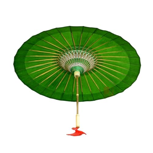 RR-YRL Outdoor Traditioneller Grünes Tungöl Regenschirm, Handgefertigter Regenschirm Im Freien, Regenschutz Und Sonnendes Dekorativer Stützschutzbestand,84CM von RR-YRL