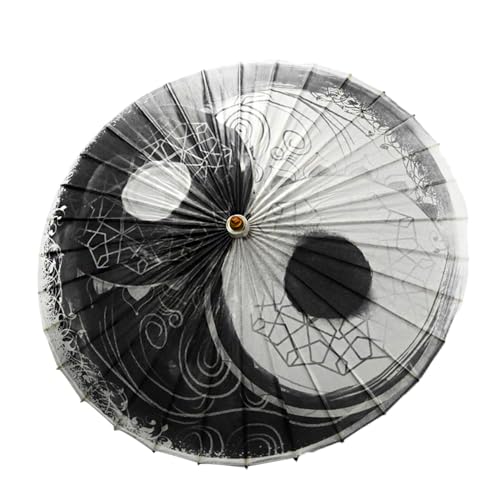 RR-YRL Taoistischer Ölpapierschirm, Praktischer Sonnenschutz Yin-Yang Und Fünf-Elemente-Regenschirm, Handgefertigte Film- Und Fernsehprops,G,84CM von RR-YRL