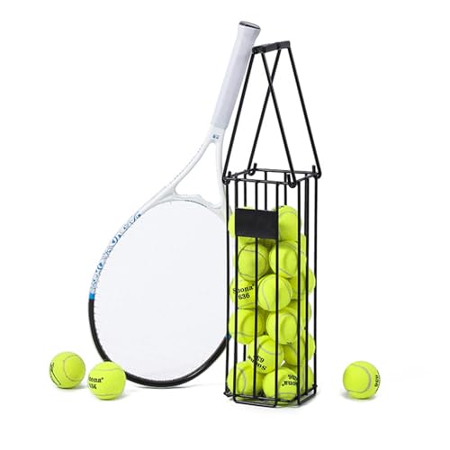RRXIMHTT Tennisball-Picker-Korb mit Griff, tragbarer Pickleball- und Tennisball-Topfbehälter, großes Fassungsvermögen, starke Tragkraft, rostfrei, leicht zu transportieren, Ballkorb, von RRXIMHTT