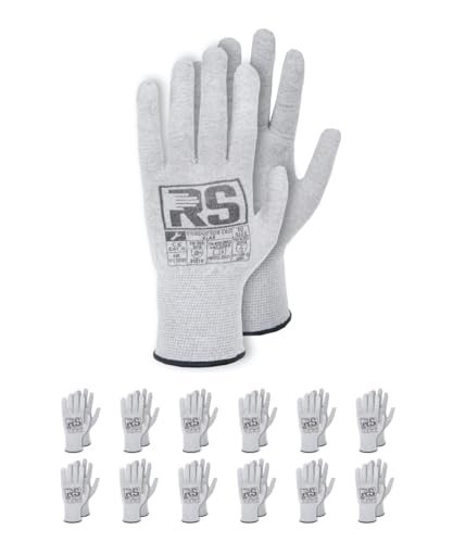 RS CONDUCTOR KLAR Antistatischer Handschuh Montage-Handschuhe/Größe 07, 12 Paar/Grau/Montagehandschuhe/Arbeitshandschuhe/Schutzhandschuhe von RS