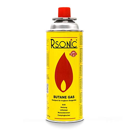 Rsonic Butan Gaskartusche Ventilkartusche für Heizung, Kocher 227g MSF-1A von RSonic