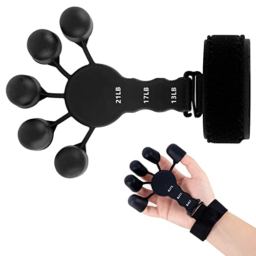 RUCUDIM Adjustable Finger Trainer, Master Trainer Finger Hand, Grip Finger Trainer, Fingertrainer Silikon Handtrainer, Handtrainer für Verbessert Die Funktion Und Bewegung Der Finger von RUCUDIM