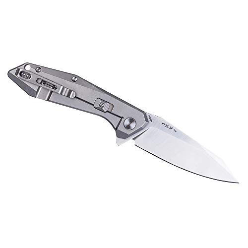RUIKE Messer P135-SF Taschenmesser aus rostfreiem Stahl, Flipklinge, rasiermesserscharf geschliffen, liegt gut in der Hand, silver von Ruike