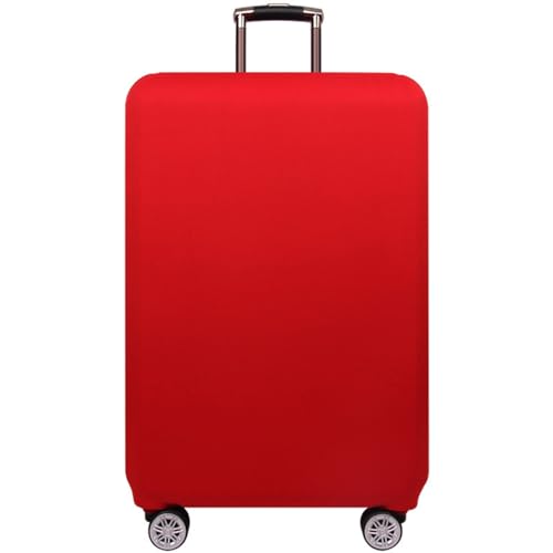 Hoch Elastisch Einfarbig Gepäckabdeckung Stretch Stoff Kofferschutz Gepäck Verdickte Staubdichte Kofferabdeckung für 18-32 Zoll Koffer Reisezubehör (Rot, M: Passt 22-24 Zoll) von RUILBJ