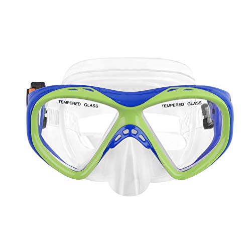 RUIXIB Sport Schwimmbrille Taucherbrille Junior Medium Verstellbare Premium Tempered Glas Swimming Goggles mit Antibeschlag für Kinder Jugendliche von 9-16 Jahren von RUIXIB