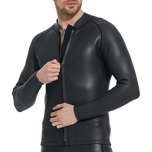 Neoprenanzug für Herren und Damen, Oberteil, Jacke, Hose, 2 mm Neopren, Glatte Haut, Tauchanzüge, Wärme und Komfort – für alle Wassersportarten,Men's Jackets,M von RUIZE