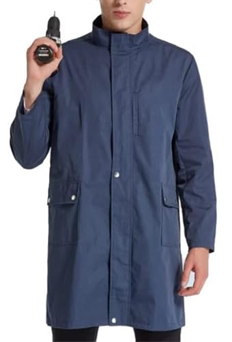 RUIZE Männer EMF-Schutz-Arbeitskleidung, Faraday-Abschirmkleidung, Anti-Strahlungs-Kleidung, blockiert RF-Signale, 5G/WiFi/RF/Mikrowellenstrahlung blockierende Oberteile,Blau,XL von RUIZE