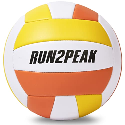 RUN2PEAK Soft Beachvolleyball, Größe 5 Volleyball Indoor Outdoor Volleyball Ball für Beach Pool Strand Spiel Beachball Bälle Kaufen Geschenke für Mädchen Volleyball-bälle von RUN2PEAK