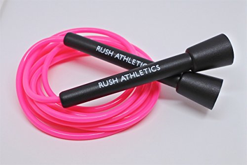 Rush Athletics Speed-Seil - ideal für Boxen, MMA, Cardio, Fitnesstraining, verstellbar, 3 m, neon pink von RUSH ATHLETICS