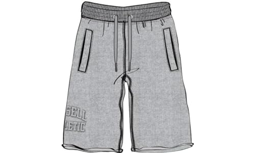 RUSSELL ATHLETIC A00901-VK-091 Logo Embossed Shorts Shorts Herren New Grey Marl Größe XXL von RUSSELL ATHLETIC