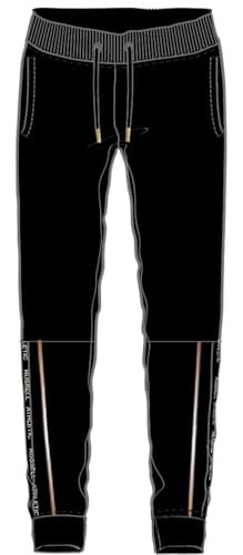 RUSSELL ATHLETIC A01322-IO-099 Cuffed Pant with Side Details Pants Damen Black Größe L von RUSSELL ATHLETIC