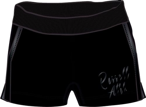 RUSSELL ATHLETIC A11101-IO-099 SL Satin Logo-Shorts Shorts Damen Black Größe M von RUSSELL ATHLETIC