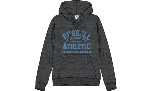 RUSSELL ATHLETIC A20192-WM-098 Pullover Hoody Sweatshirt Herren Winter Charcoal Marl Größe L von RUSSELL ATHLETIC