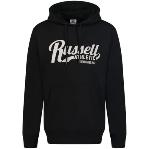 RUSSELL ATHLETIC A20322-IO-099 Pullover Hoody Sweatshirt Herren Black Größe L von RUSSELL ATHLETIC