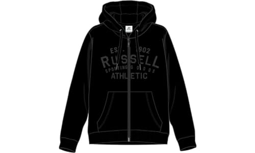 RUSSELL ATHLETIC A20362-IO-099 Zip THR Hoody Sweatshirt Herren Black Größe L von RUSSELL ATHLETIC