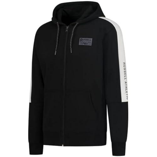 RUSSELL ATHLETIC A20452-IO-099 Zip THR Hoody Sweatshirt Herren Black Größe XL von RUSSELL ATHLETIC