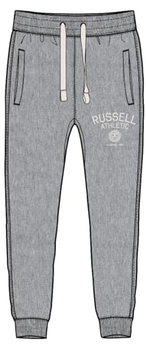 RUSSELL ATHLETIC A20532-CJ-090 Cuffed Pant Pants Herren Collegiate Grey Marl Größe M von RUSSELL ATHLETIC