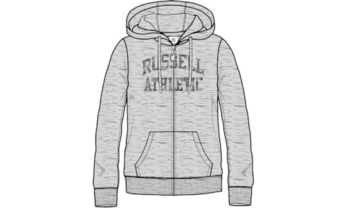 RUSSELL ATHLETIC A21122-SR-603 Zip THR Hoody Sweatshirt Damen Steel Marl Größe L von RUSSELL ATHLETIC