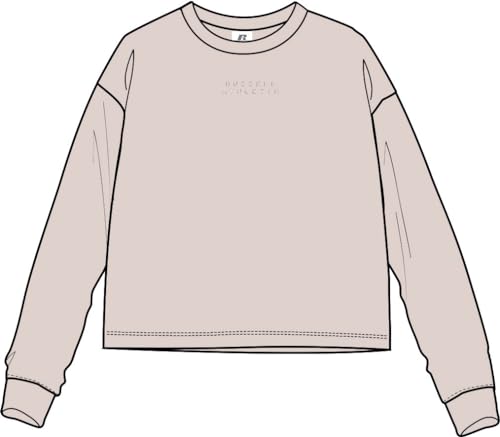 RUSSELL ATHLETIC A21202-PP-057 CREWSWEAT Sweatshirt Damen Pastel Parchment Größe M von RUSSELL ATHLETIC