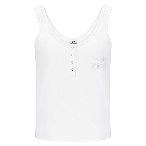 RUSSELL ATHLETIC A31041-UW-001 Angelou-TOP with SMALL Button Sweatshirt Damen White Größe XL von RUSSELL ATHLETIC