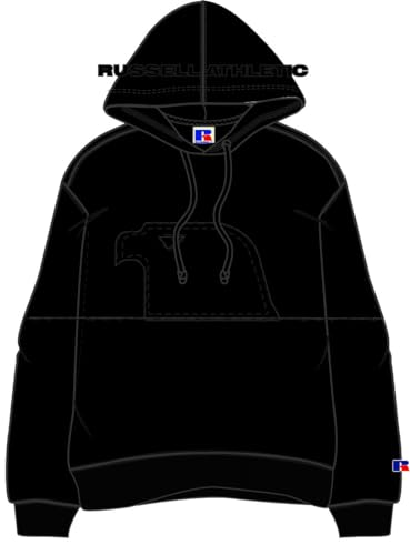 RUSSELL ATHLETIC E06292-IO-099 Hoody Jacket Sweatshirt Herren Black Größe S von RUSSELL ATHLETIC