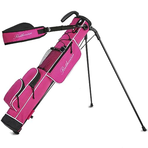 Golf-Standtasche, leichte Golf-Tragetasche mit gepolstertem Riemen, langlebige Pitch-n-Putt-Golftasche, Übungs-Ranger-Sonntags-Golftasche für Männer und Frauen von RUTHNISSI