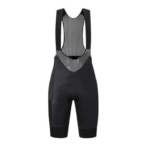 RUWLFE Fahrrad-Trägerhose Damen Damen Radhose mit Trägerhose und 6-Stunden-Polsterung, Rennradhose, Damen-Trägerhose, Sommer-Fahrradhose(Black,XL) von RUWLFE