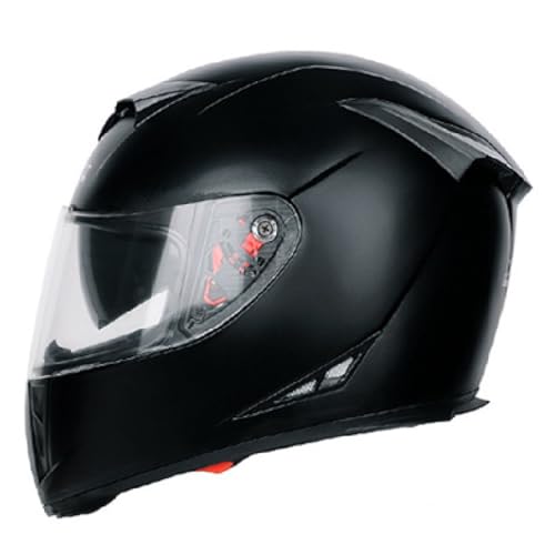 Helme Helme mit Doppel-Visier Motocross-Helme DOT/ECE-genehmigte Vollfacade Street Bike Racing Motorradhelm für Männer und Frauen,O,L von RUYICZB