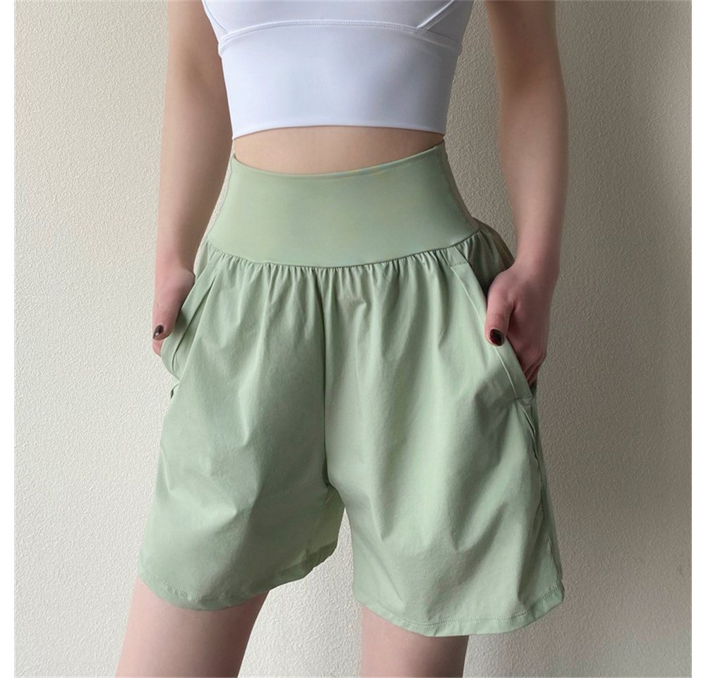 RUZU UG Yogahose Kurz geschnittene Yoga-Sporthose mit breiter Taille und Bauchkontrolle (1-tlg) von RUZU UG