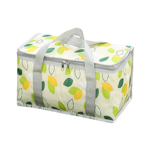RWAJZAX Isolierte Picknickskorbkühler Tasche Mit Reißverschlüssen Top Wiederverwendbare Taschen Für Heiße Oder Kalte Strand Lebensmittel Lieferung Wiederverwendbarer Strand Großer Isolierter Camping von RWAJZAX