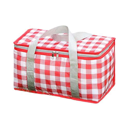 RWAJZAX Isolierte Picknickskorbkühler Tasche Mit Reißverschlüssen Top Wiederverwendbare Taschen Für Heiße Oder Kalte Strand Lebensmittel Lieferung Wiederverwendbarer Strand Großer Isolierter Camping von RWAJZAX
