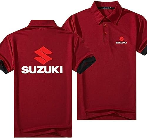 Herren Golf Poloshirt Für Suzuki Print Sommer Kurzarm Strand Kleidung Frau Mode Sommer Atmungsaktiv T-Shirts Sport Top,B,M von RWRAPS