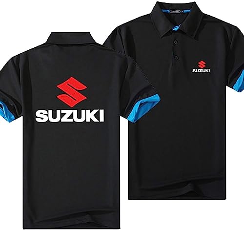 Herren Golf Poloshirt Für Suzuki Print Sommer Kurzarm Strand Kleidung Frau Mode Sommer Atmungsaktiv T-Shirts Sport Top,C,4L von RWRAPS