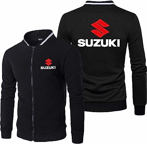 Unisex Reißverschluss Leichte Sweatshirt Für Suzuki Print Herren Fleece Jacke Pullover Langarm Cardigan Tops Frühjahr/Herbst,B,L von RWRAPS
