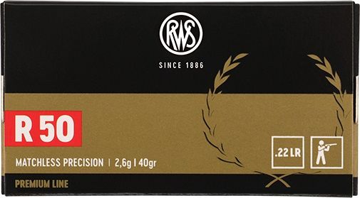 RWS .22lr R 50 Premium Line 40grs KK-Munition von RWS