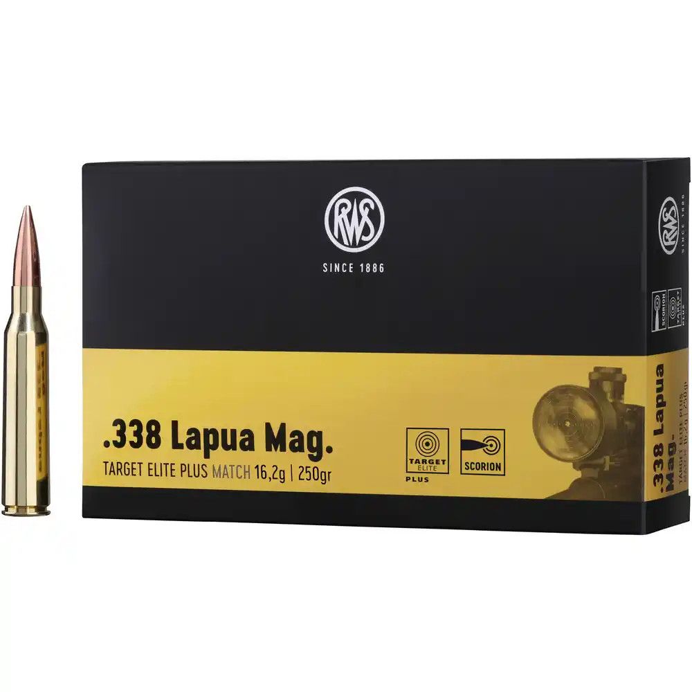 RWS .338 Lapua Mag. Target Elite Plus 250gr, 20 Schuss von RWS