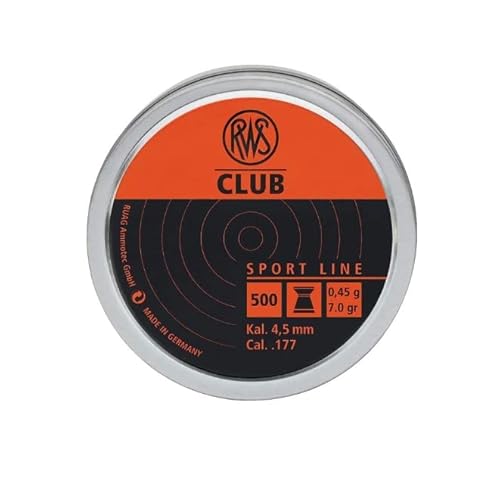 RWS DIABOLO CLUB 10m UITS 4.50mm 0.45g/7.0gr (500pz) von RWS