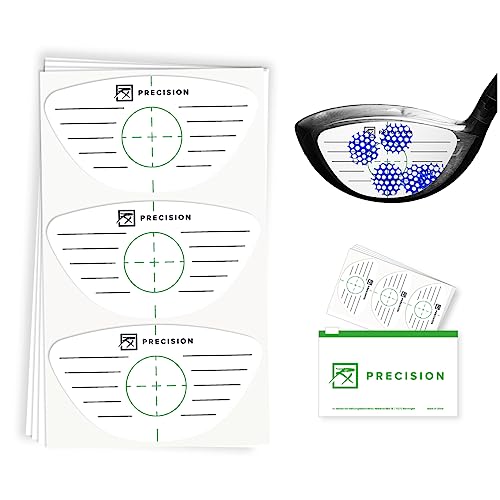 RX PRECISION - Golf Impact Tape - 300 Etiketten/Label - Driver/HÖLZER - FÜR LINKSHÄNDER UND RECHTSHÄNDER - FACETAPE - Sweet Spot Analyse - SCHWUNGTRAINER von RX PRECISION
