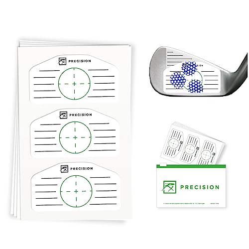 RX PRECISION - Golf Impact Tape - 300 Etiketten/Label - Eisen/Iron - FÜR LINKSHÄNDER UND RECHTSHÄNDER - FACETAPE - Sweet Spot Analyse - SCHWUNGTRAINER von RX PRECISION