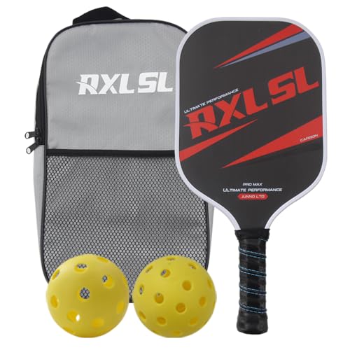 RXL SL Pickleball Paddelschläger mit 1 Schlägern,Dicke des Paddels 16mm leichte Schläger aus für Erwachsene Anfänger, fortgeschrittene Spieler und ältere Spieler,Rot von RXL SL