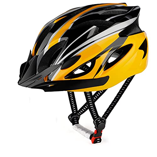 RaMokey Fahrradhelm für Erwachsene Herren Damen, EPS-Körper + PC-Schale, MTB Mountainbike Helm mit Abnehmbarem Visier und Polsterung, Verstellbar Radhelm 58-61cm von RaMokey