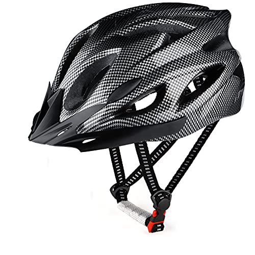 RaMokey Fahrradhelm für Erwachsene Herren Damen, EPS-Körper + PC-Schale, MTB Mountainbike Helm mit Abnehmbarem Visier und Polsterung, Verstellbar Radhelm 58-61cm von RaMokey