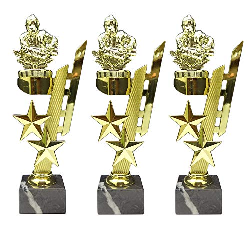 RaRu 3 Feuerwehr-Pokale (Sternenhalter) mit Ihrer Wunschgravur von RaRu