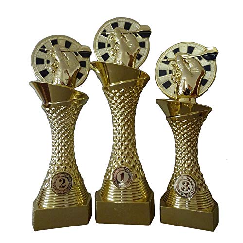 RaRu 3er-Serie Dart-Pokale mit Ihrer Wunschgravur (X101D3) von RaRu