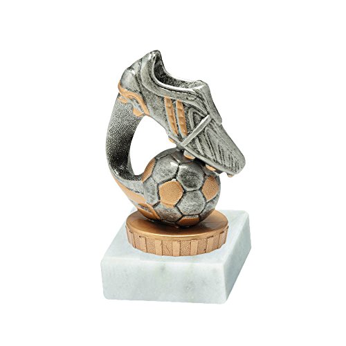 RaRu Fussball-Pokal (Schuh) mit Wunschgravur und Resin-Klebefigur von RaRu