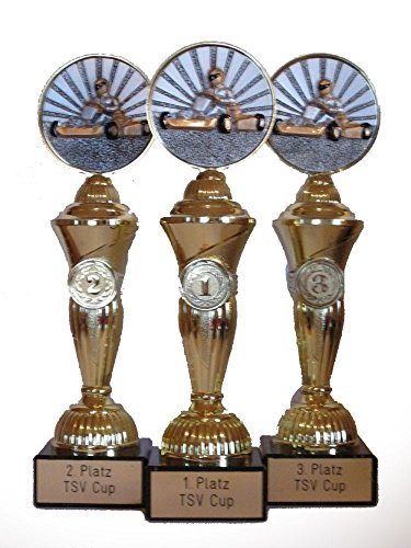 RaRu GoKart-Pokale (3er-Serie) mit Wunschgravur von RaRu