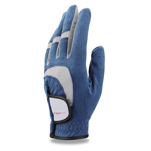 Golfhandschuhe 1 stücke Golfhandschuhe Stoff Blauer Handschuh Links Rechtshand for Golfspieler Atmungsaktive Sporthandschuhhandschuhe Golfhandschuhe Damen (Color : for Left Hand, Size : ML 24) von RaamKa