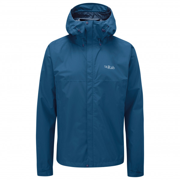 Rab - Downpour Eco Jacket - Regenjacke Gr L blau von Rab