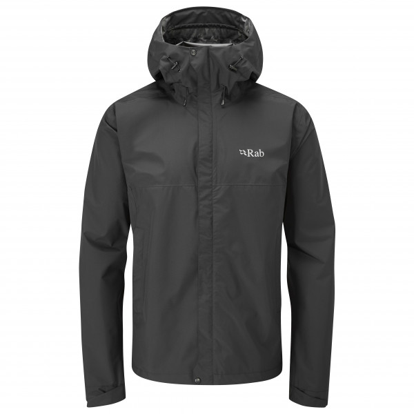 Rab - Downpour Eco Jacket - Regenjacke Gr M grau von Rab
