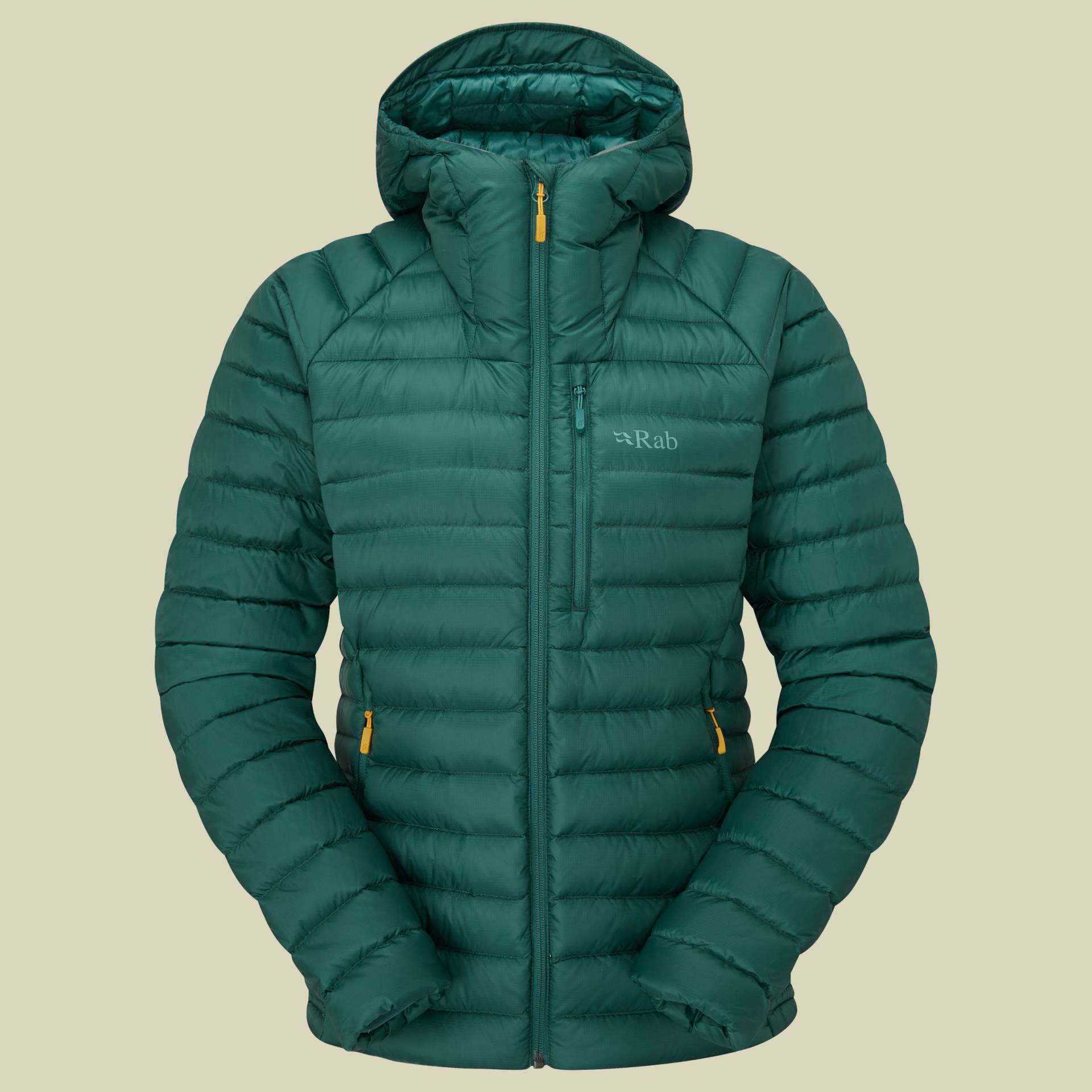 Microlight Alpine Jacket Women Größe 40 (12) Farbe green slate von Rab